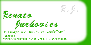 renato jurkovics business card